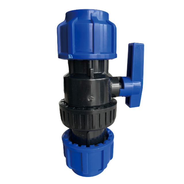 ERA PP HDPE COMPRESSION TRUE UNION BALL VALVE PN16 blue black FITTINGS accessories joint ball valve era DN20mm-DN63mm