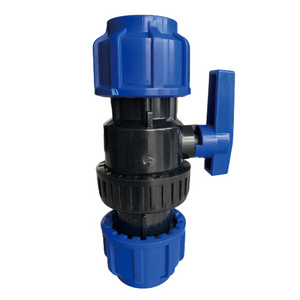 ERA PP HDPE COMPRESSION TRUE UNION BALL VALVE PN16 blue black FITTINGS accessories joint ball valve era DN20mm-DN63mm