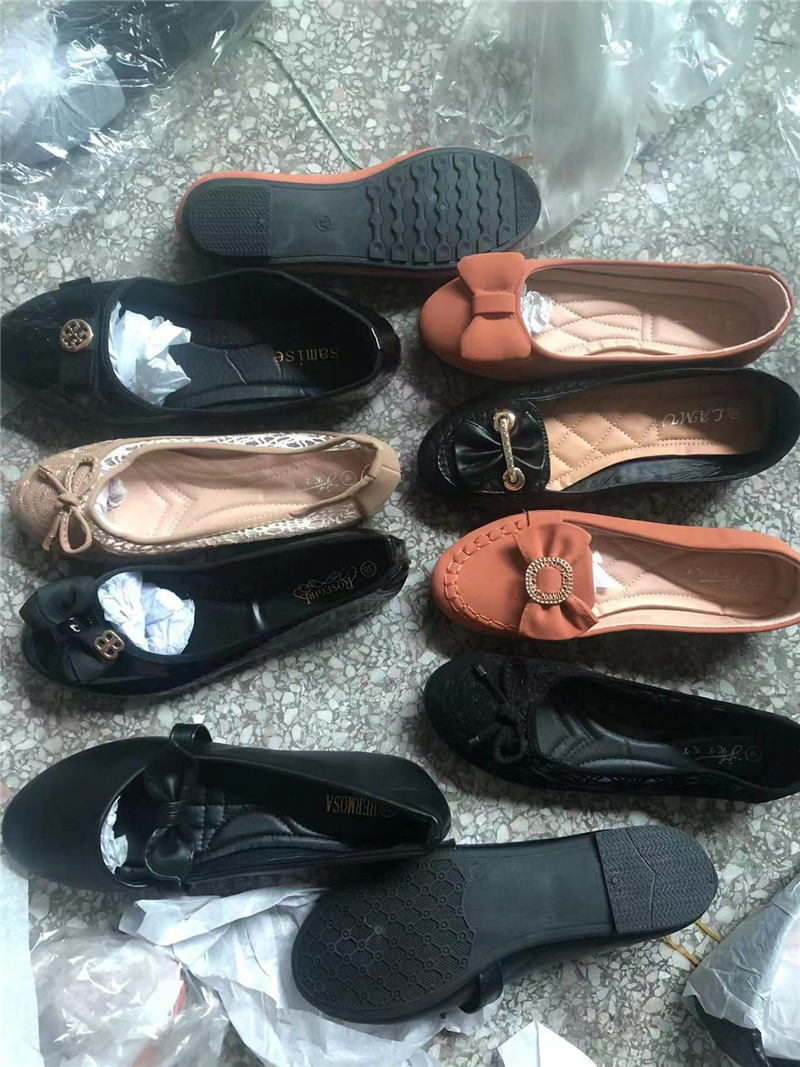 1.4 Dollars Women Shoes Flats PU Leather Spring Summer Ladies Flat Shoes Fashion Soft Bottom Pointed Toe Boat Shoes