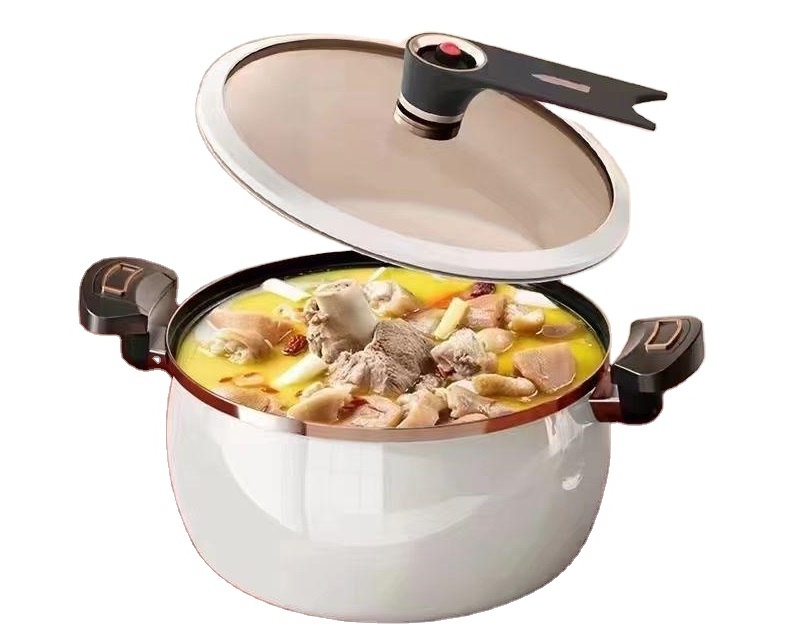 White Multifunction Cooking Pots Sets Nonstick Cookware Pressure Pot Kitchen Pots