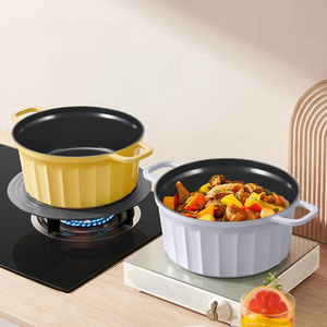 Household Kitchen Non-stick Two Ear Soup Pot Induction Cooker Universal Large Capacity Soup Pot Stew Pot