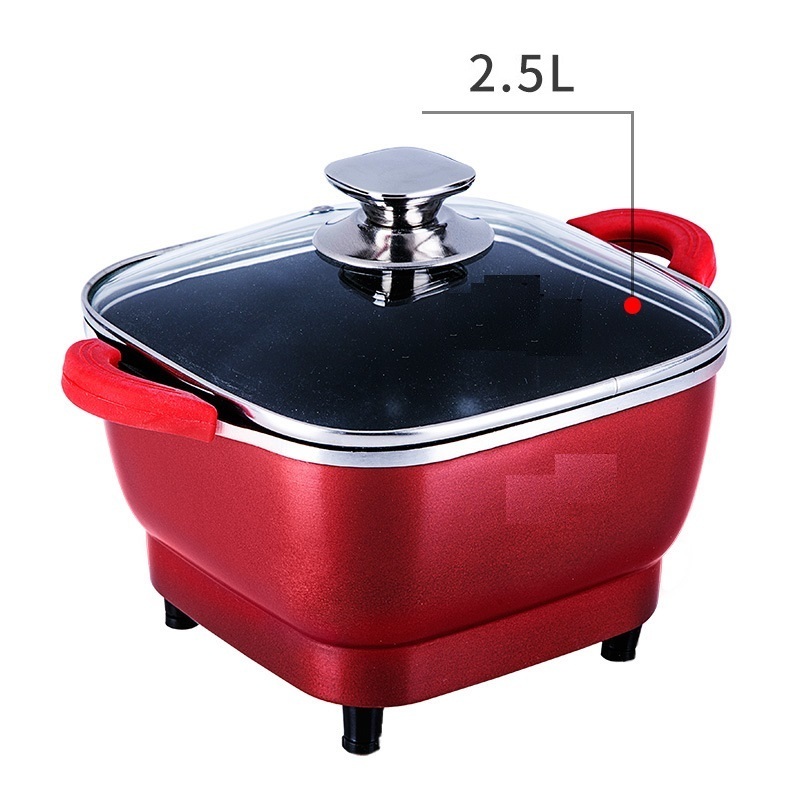 Wholesale New Style Square Pot Rinse Roast One Electric Pot Mini Multifunctional Electric Hot Pot