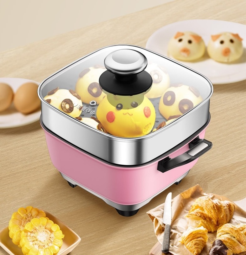 Wholesale Square Electric Cooker Frying Pan Electric Pot Mini Multi Functional Electric Hotpot