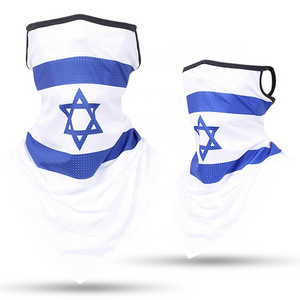 sports style Israel flag printing triangular bandana veil scarf