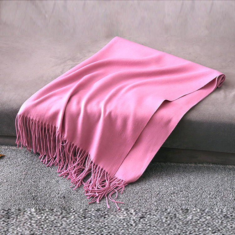 wholesale women cashmere wool shawls Long Pure Color winter cashmere scarf shawls