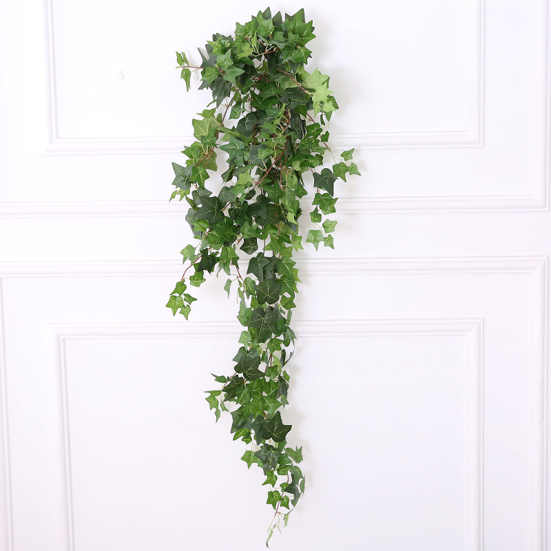 Factory wholesale indoor home decor hanging simulated plant decoration party green artificial wall hanging green ivy leaf