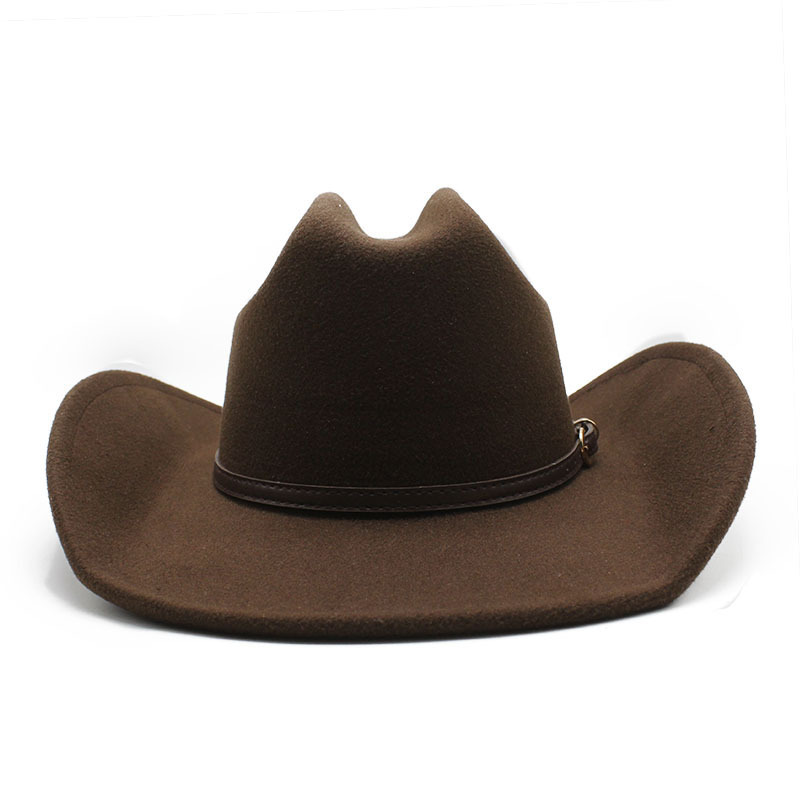 New Men Women Western Cowboy Hat With Belt Winter Autumn Church Jazz Elegant Cowgirl Sombrero Hatss