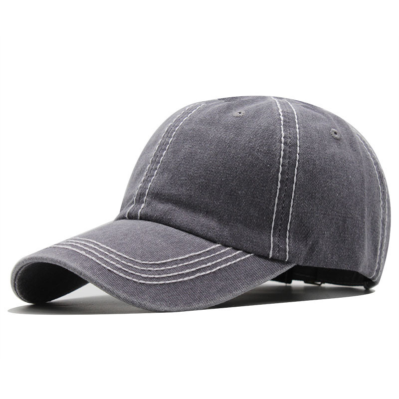 Washed cloth peaked cap baseball caps for men and women washed sun hat monochrome simple baseball cap