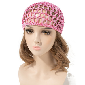 Wholesale Multicolor Net Sleeping Hat Hair Soond Net Hat Bun Cover Hair Crochet Hat For Women