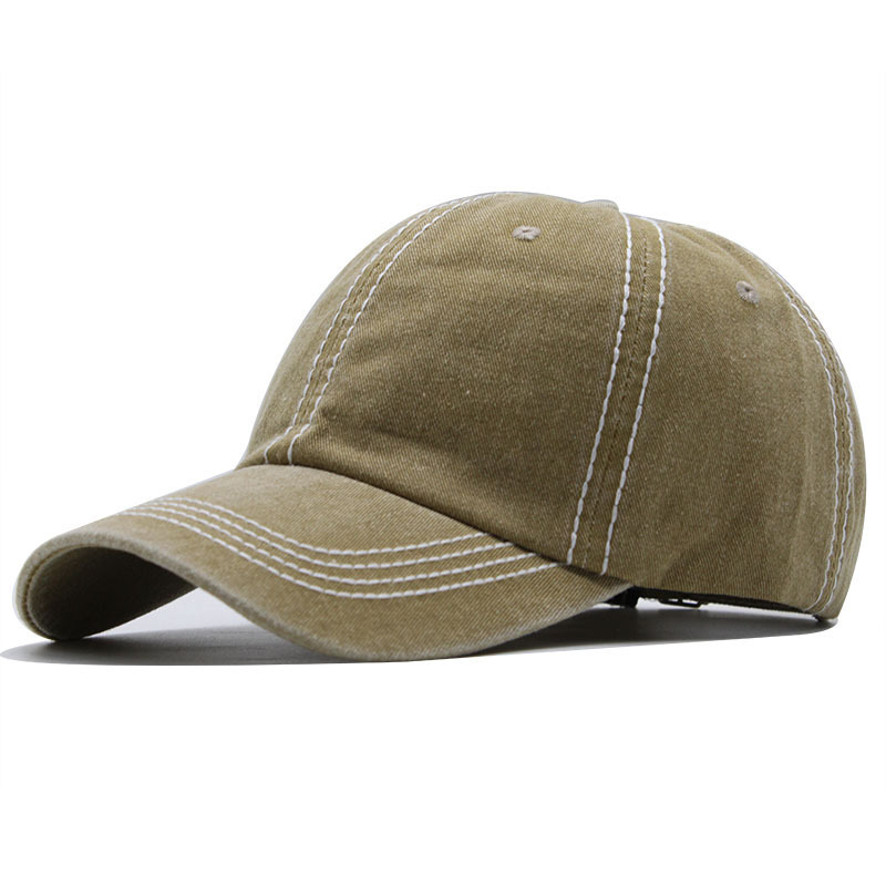 Washed cloth peaked cap baseball caps for men and women washed sun hat monochrome simple baseball cap