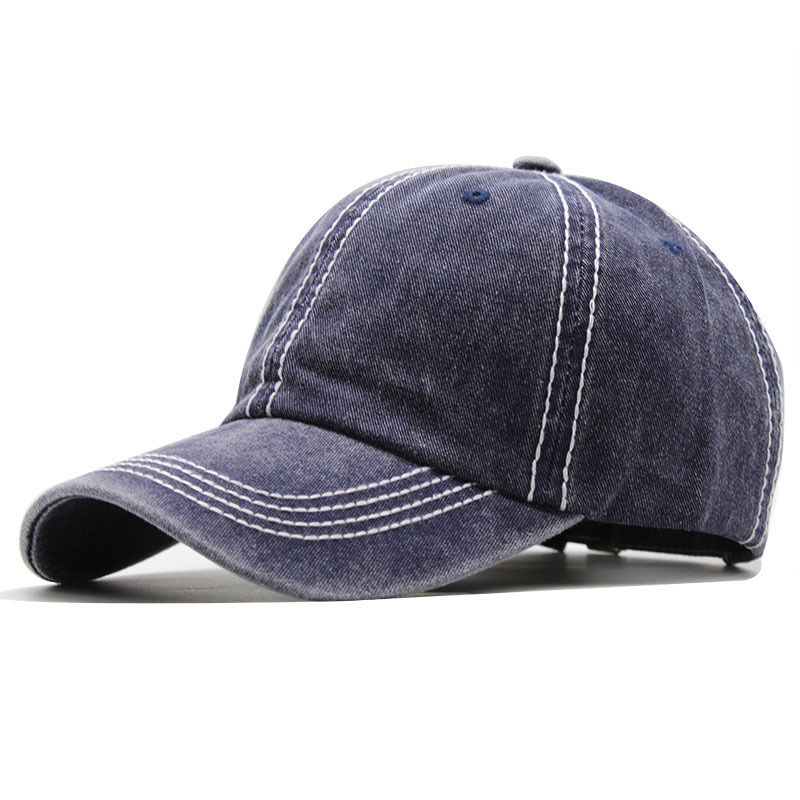 Washed cloth peaked cap baseball caps for men and women washed sun hat monochrome simple baseball cap