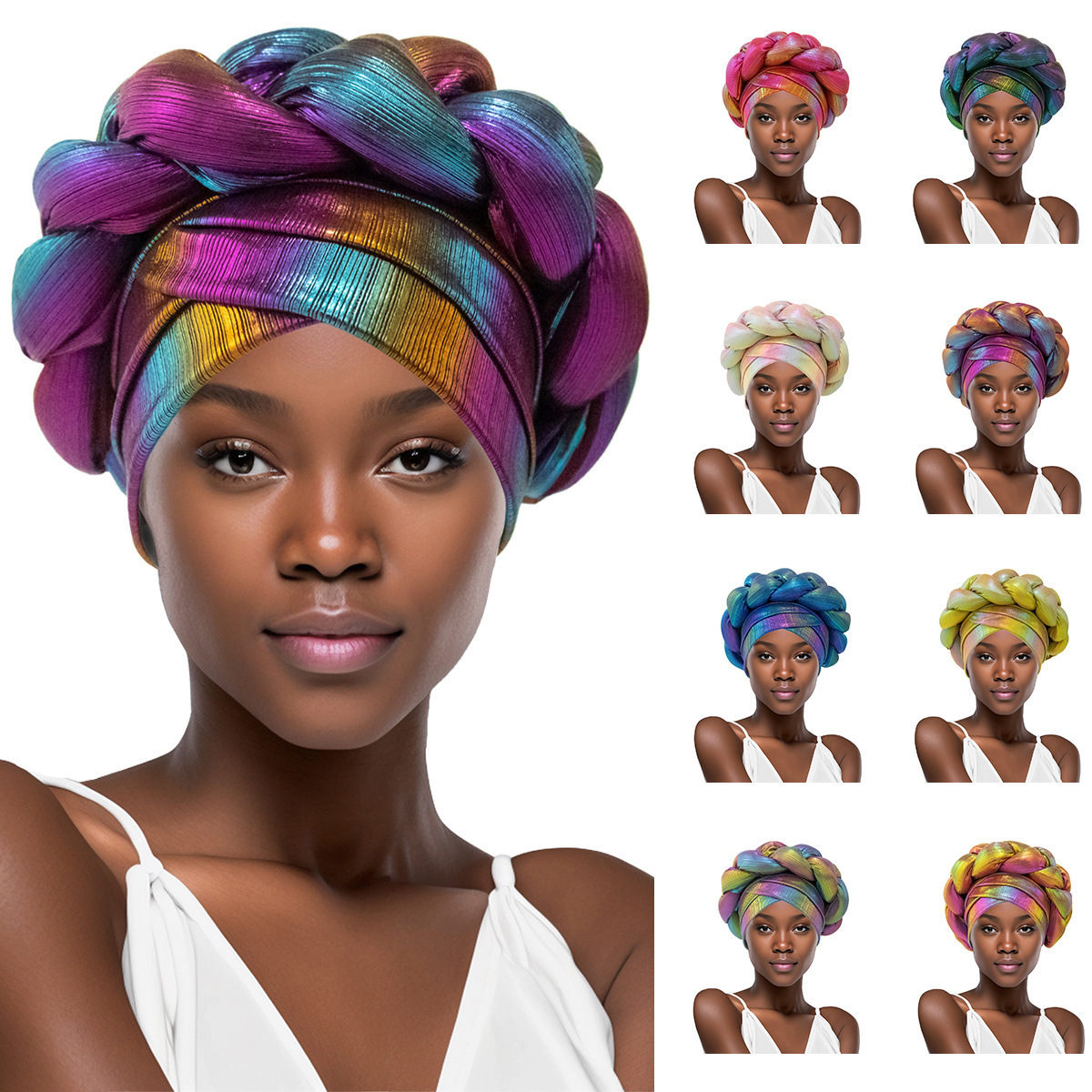 Manufacturers Wholesale Muslim Wrap Head Cap African National Style Daily Wear African Braid Cap