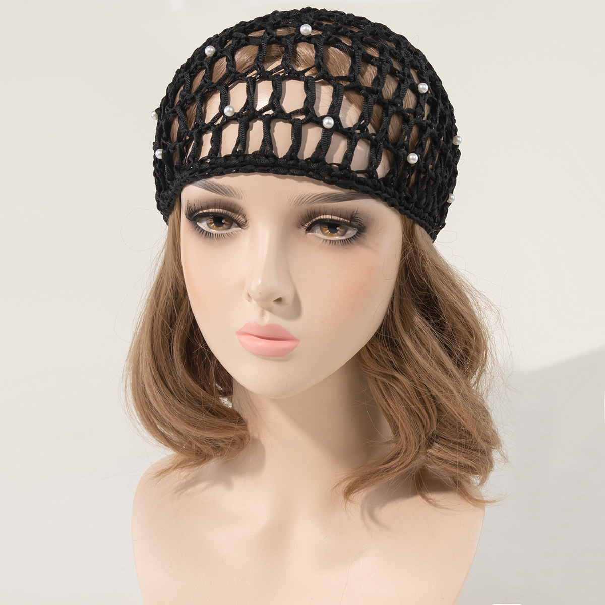 Wholesale Multicolor Net Sleeping Hat Hair Soond Net Hat Bun Cover Hair Crochet Hat For Women