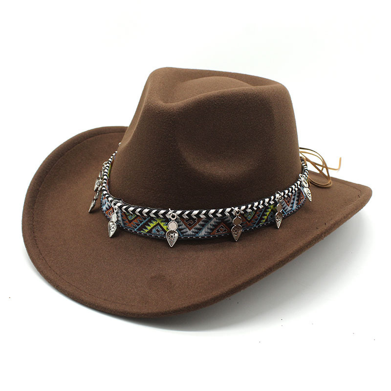 Foldable Cowgirl Fun China Custom Made Wide Brim Felt Hat Mexican Felt Cowboy Hats Wool Felt Wide Brim Fedora Hat