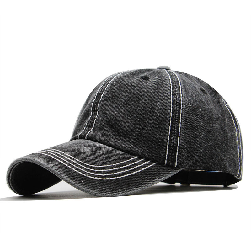 Washed cloth peaked cap baseball caps for men and women washed sun hat monochrome simple baseball cap