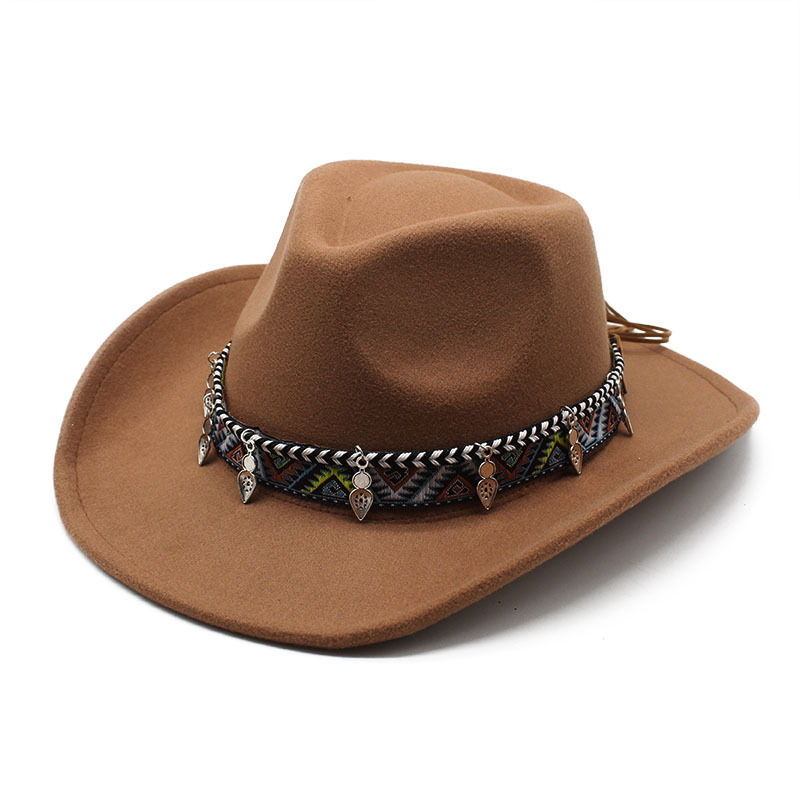 Foldable Cowgirl Fun China Custom Made Wide Brim Felt Hat Mexican Felt Cowboy Hats Wool Felt Wide Brim Fedora Hat