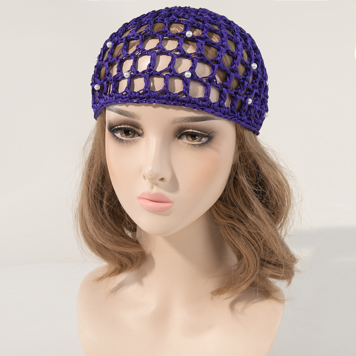 Wholesale Multicolor Net Sleeping Hat Hair Soond Net Hat Bun Cover Hair Crochet Hat For Women