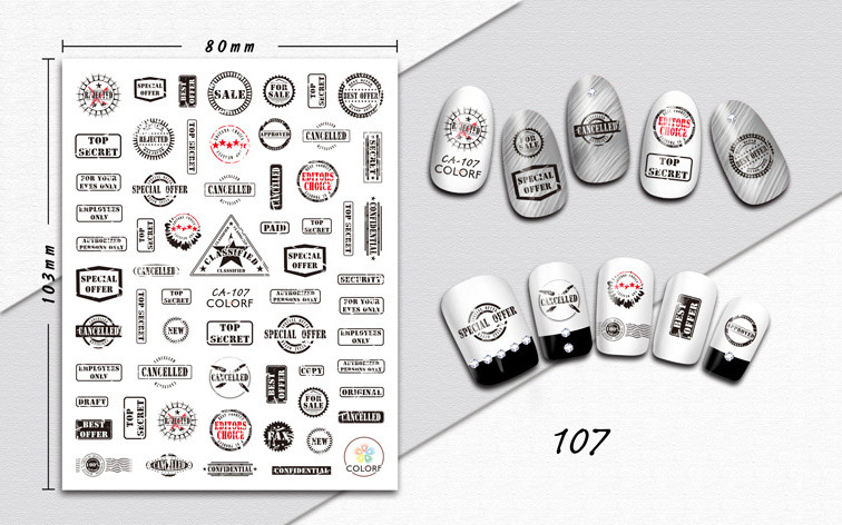 valentine's day nail art stickers toe nails stickers cartoon bear hear lips design self-adhesive sticker nail art