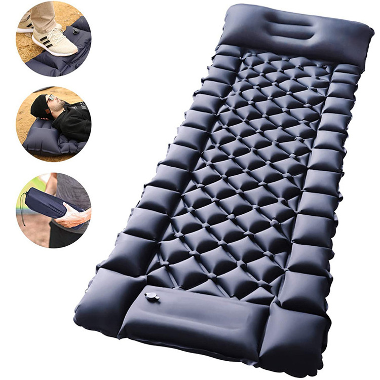 Outdoor Camping Inflatable Mattress Air Bed Sleeping Pad Portable Moisture-Proof Self Inflating Mattress