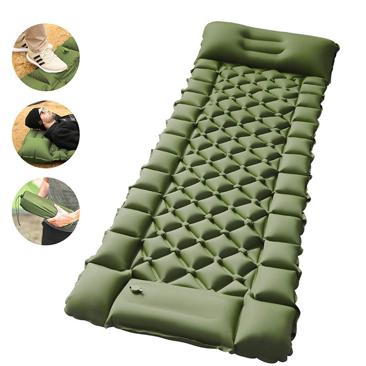 Outdoor Camping Inflatable Mattress Air Bed Sleeping Pad Portable Moisture-Proof Self Inflating Mattress