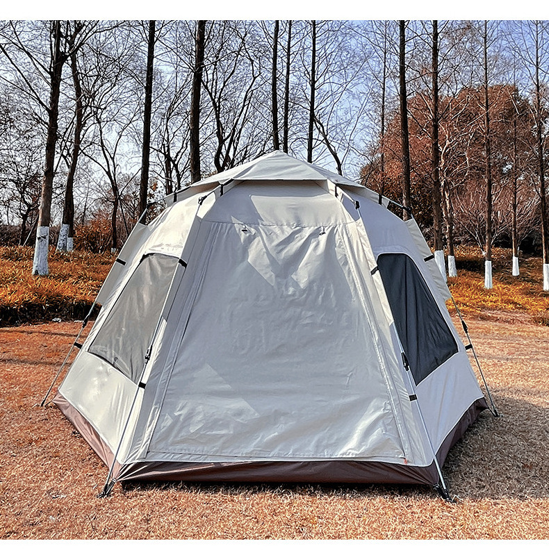 Outdoor tent hexagonal camping multi person space rainproof camping outing equipment tent