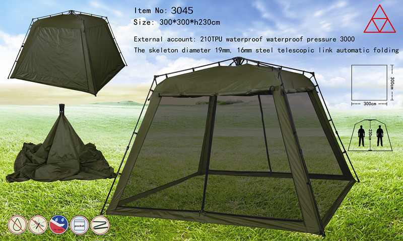 3-4Person Outdoor Camping Family Shelter Tent For Garden Leisure Cool Travelling Beach Tent