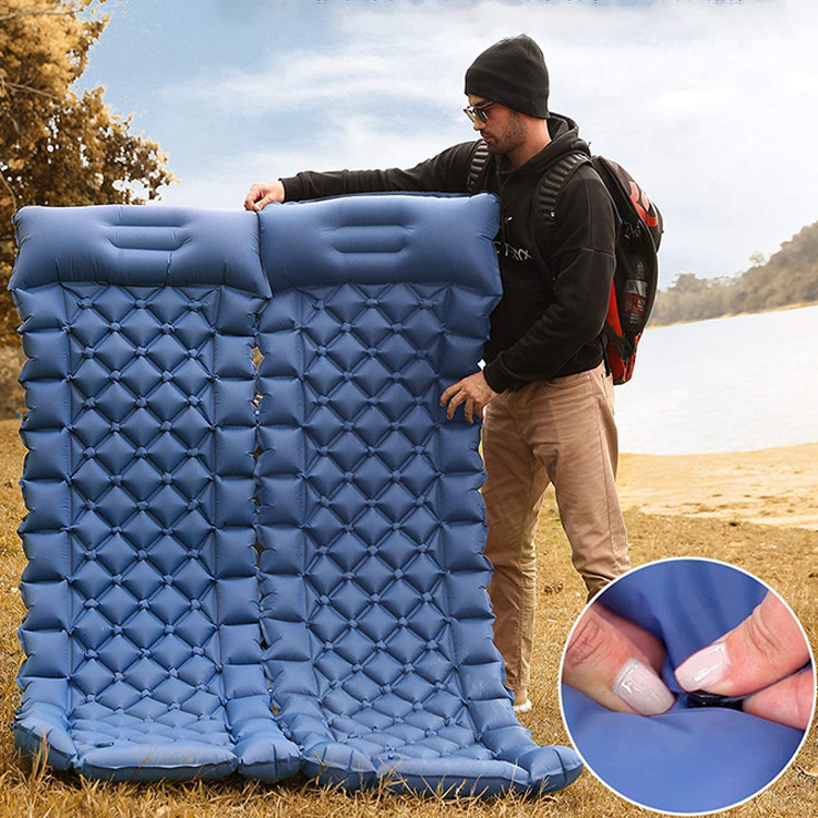 Outdoor Camping Inflatable Mattress Air Bed Sleeping Pad Portable Moisture-Proof Self Inflating Mattress