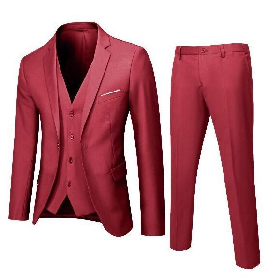 Men's Spring And Fall Men's Slim Suit Men's Business Suit Wedding Groomsman Clothing