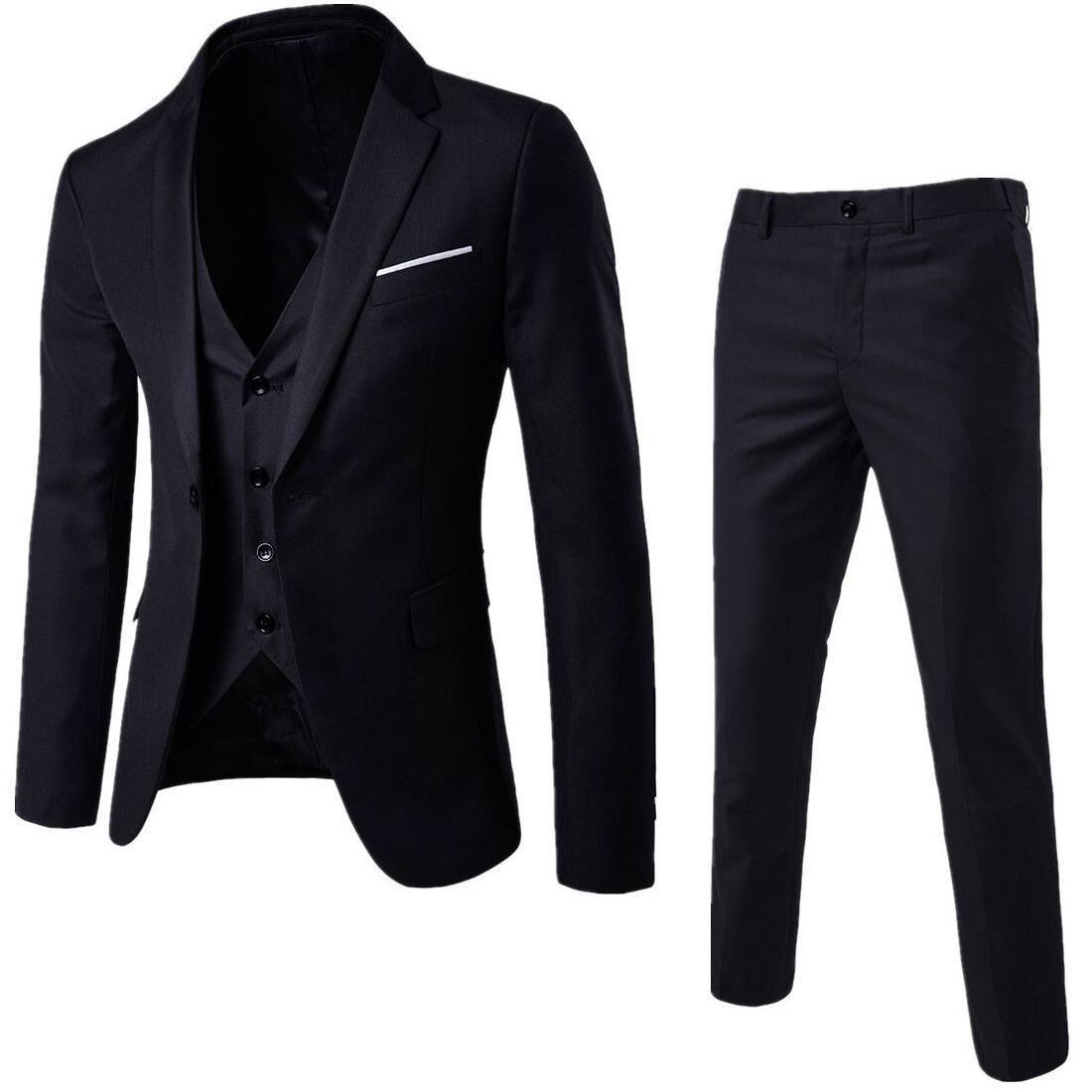 Men's Spring And Fall Men's Slim Suit Men's Business Suit Wedding Groomsman Clothing