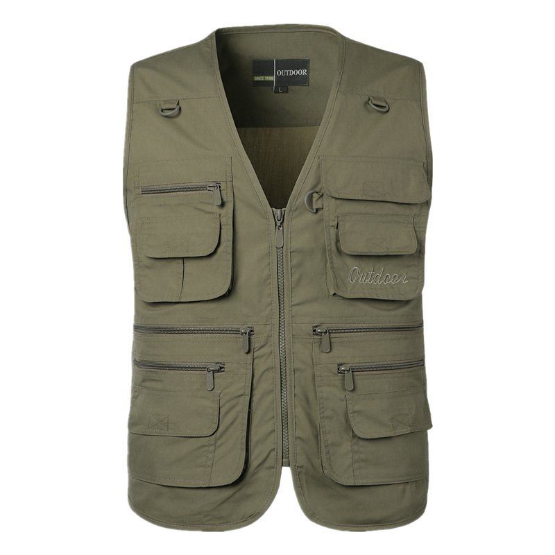 custom utility vest Men's multi pockets cargo vest for climbing shooting photography fisherman Fishing Vest Waistcoat