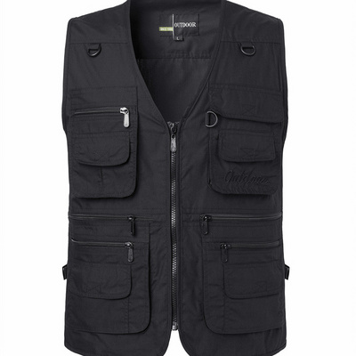 custom utility vest Men's multi pockets cargo vest for climbing shooting photography fisherman Fishing Vest Waistcoat