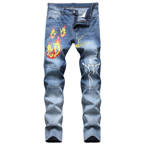 Sample Available Ecommerce goods tapered stacked mens logo true religious turkish jeans clothing brands men