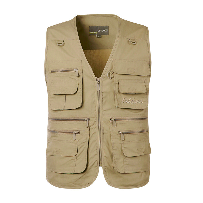 custom utility vest Men's multi pockets cargo vest for climbing shooting photography fisherman Fishing Vest Waistcoat