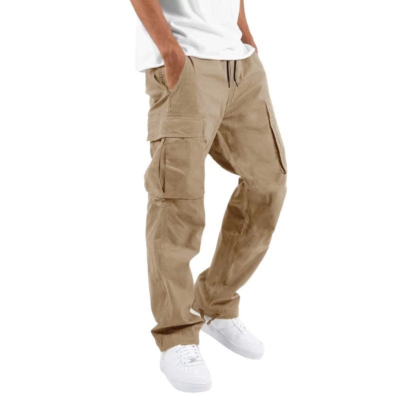 New Streetstyle Men's Cargo Pants Drawstring Multi Pocket Casual Pants