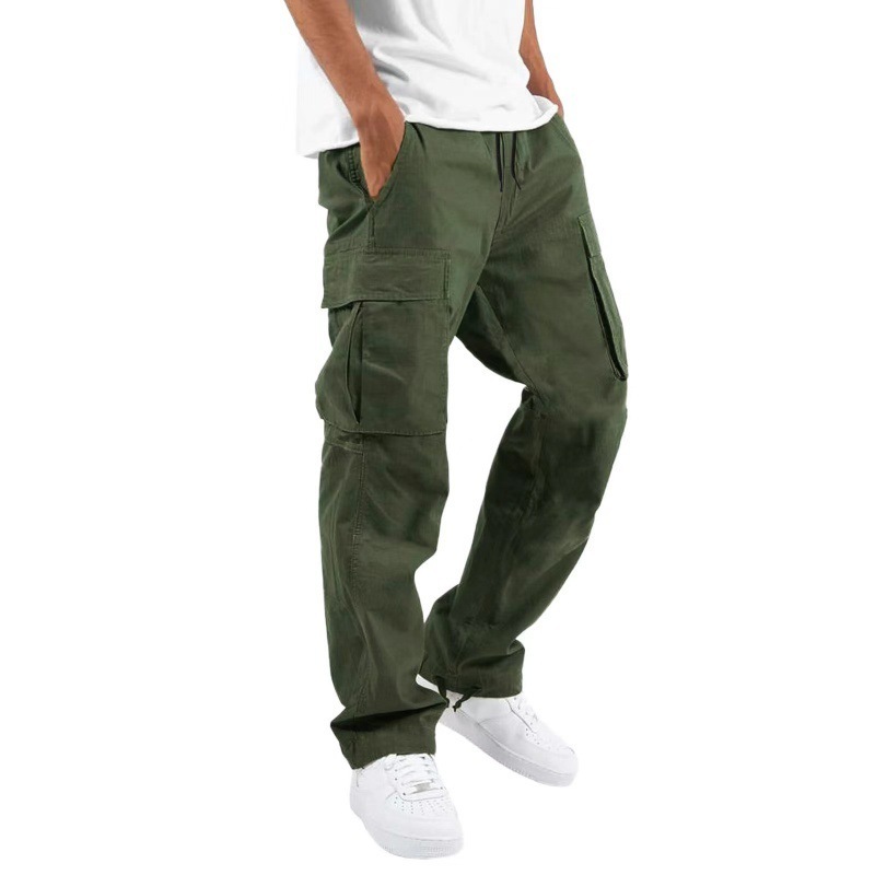 New Streetstyle Men's Cargo Pants Drawstring Multi Pocket Casual Pants