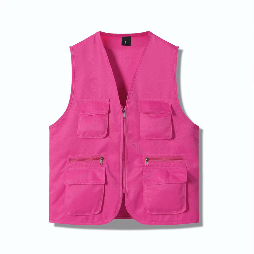 Men And Women Custom Logo Printing Photography Multi Pockets Utility Vest