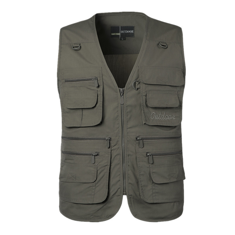 custom utility vest Men's multi pockets cargo vest for climbing shooting photography fisherman Fishing Vest Waistcoat