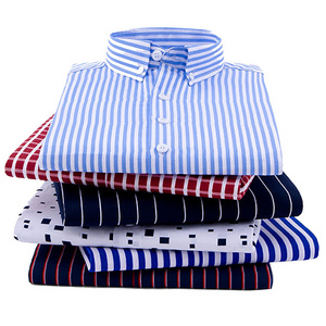 Custom Men's Striped Shirts Casual Long Sleeve Button Down Shirts