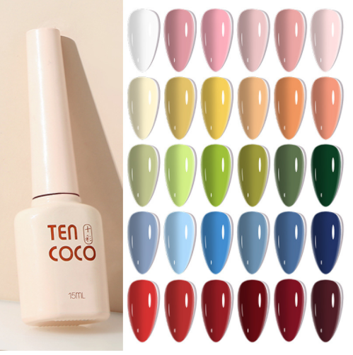 2023 New Nail Gel Polish Glue New Small pink Bottle Fashion Color 60 Color 15 ml Nail Classic Color Manicure Glue