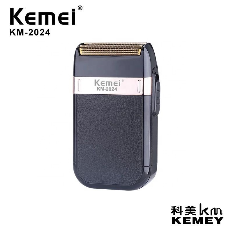 Kemei-2024 USB Charging Electric Shaver For Men Reciprocating Twin Blade Razor Shaver Waterproof Beard Trimmer Shaving Machine