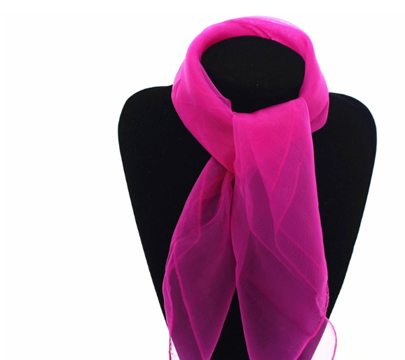 Solid color performance scarf and fashion tie dye silk scarf Color square scarf