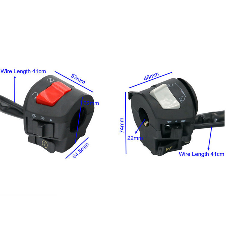 22mm Aperture Motorcycle Electric Motorcycle Modified Switch MAssembly 125cc Hand-handle Switch Assembly Modified Switch