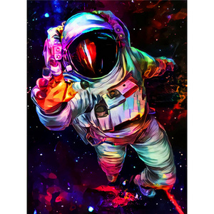 HUACAN 5D DIY Art Diamond Painting Astronaut Diamond Embroidery Outer Space Sale Rhinestones Mosaic Handmade Gift