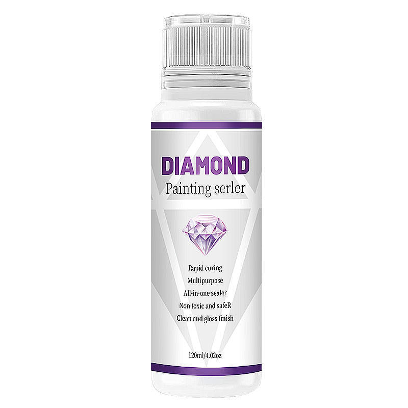 Diamond Painting Sealer 120ml 5D Diamond Painting Glue Permanent Hold Shine Effect Sealer for Diamond Painting and Puzzle