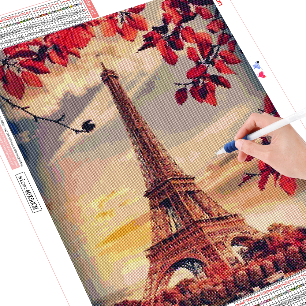 HUACAN 5D DIY Diamond Painting Custom Full Drill Tower Diamond Embroidery Landscape Factory Direct Wholesale Wall Art For Kids