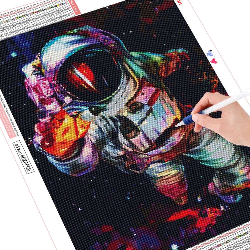 HUACAN 5D DIY Art Diamond Painting Astronaut Diamond Embroidery Outer Space Sale Rhinestones Mosaic Handmade Gift