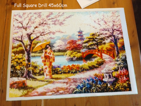 5D DIY Diamond Painting Landscape House Mosaic Sale Japanese Diamond Embroidery Cherry Blossoms Home Decor