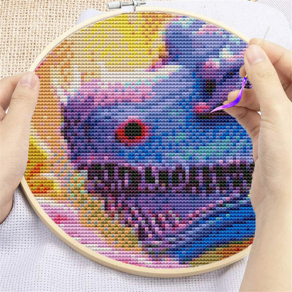 Embroidery Kits Dragon Animal Cross Stitch Threads Rose Flower DIY Gift Needlework Handmade Home Decor Printed Canvas