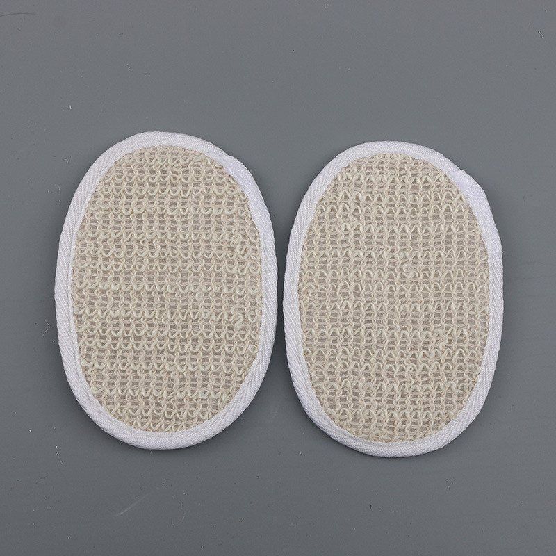 Custom Disposable Hotel Loofah Bath Scrubber Exfoliating Gloves Shower Massage Mitts for Spa Hotel Travel Shower Sisal Pad