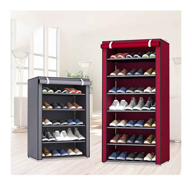 4/5/6/8Tiers Standing Shoe Cabinet Home Storage Shoe Organizer Fabric Shoe Racks with Nonwoven Dustproof Cover